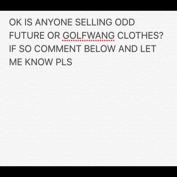 Buying Odd future/Golfwang clothes