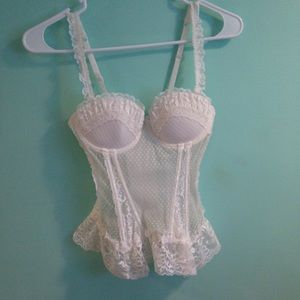White lace corset