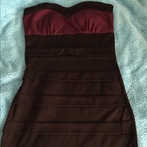 Purple and black dress