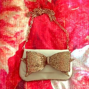 Ted Baker nude bronze sequin handbag w bow 🎀