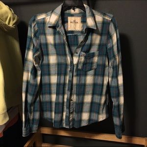 Hollister. Plaid button up.