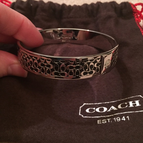 Black/silver Coach Bangle