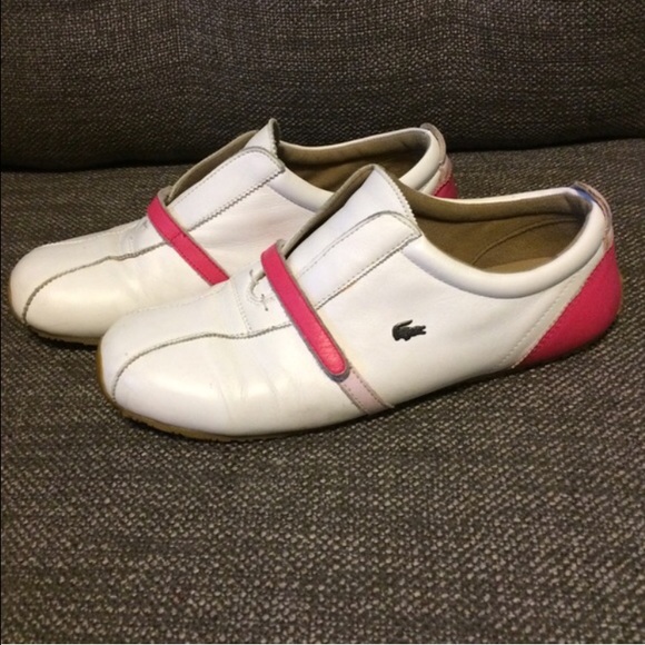 Lacoste White & Pink Shoes