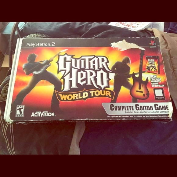Guitar hero game and guitar