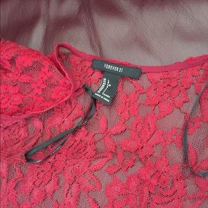 Long lace shear sweater