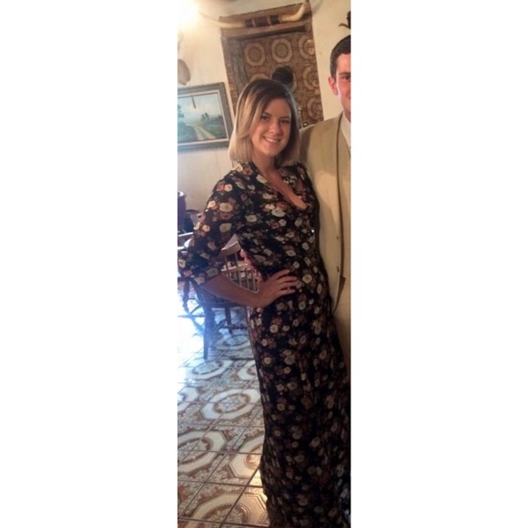 DailyLook "sparrow" maxi floral chiffon dress