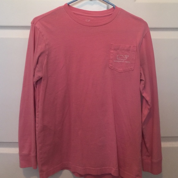 Pink long sleeve vintage whale t shirt