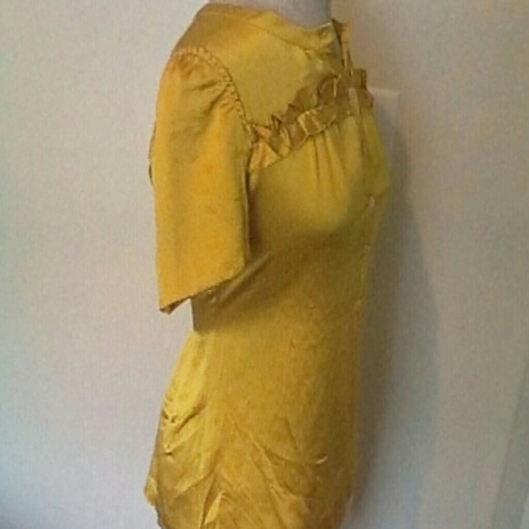 J.CREW MUSTARD COLOR SILK TUNIC - Picture 3 of 4