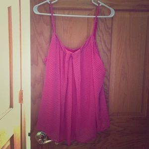 ❌SOLD❌ New York & Company Pink Polka Dot Tank