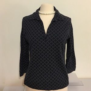 Tommy Hilfiger cotton stretch navy/white top!