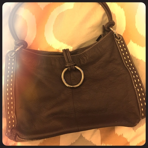 Italian Leather Chocolate brown shoulder bag