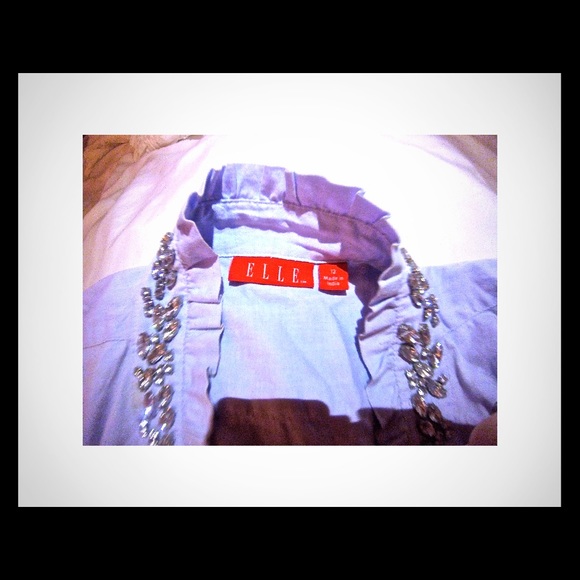 Jeweled collar shirt