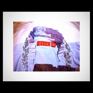 Jeweled collar shirt