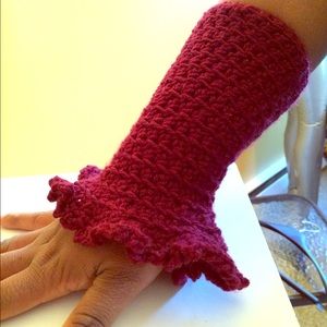 Crochet handmade fingerless gloves