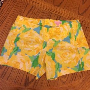 Lilly Pulitzer Sunglow Yellow Deenie Shorts size 4