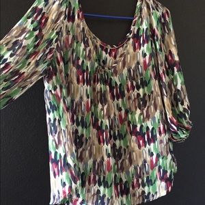 Pink Owl Multi Colored Blouse