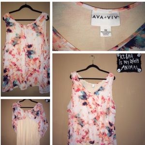 AVA & VIV FLORAL TANK BLOUSE** SPRING BLOUSE!!