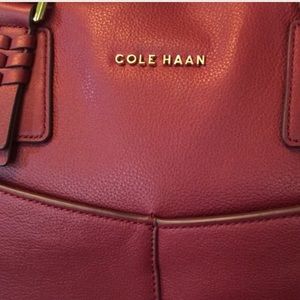 True Red Cole Haan satchel purse Bright pop color