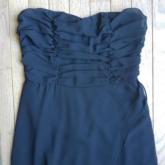 Black Strapless High-Low Dress - Picture 2 of 4