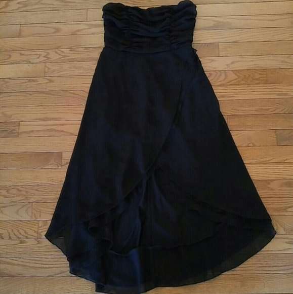 Black Strapless High-Low Dress - Picture 4 of 4