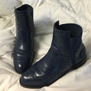Zara Navy Chelsea Boots