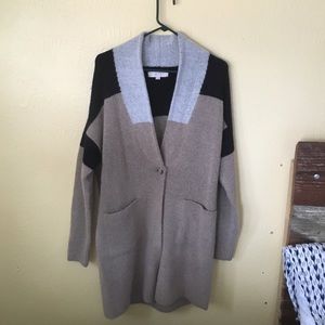 LOFT Italian yarn colorblock coatigan