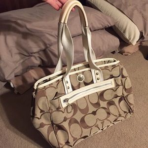 Coach purse, classic brown