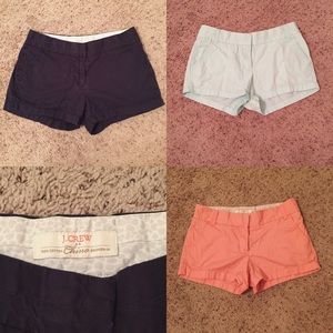 Chino shorts BUNDLE (navy, mint, coral)