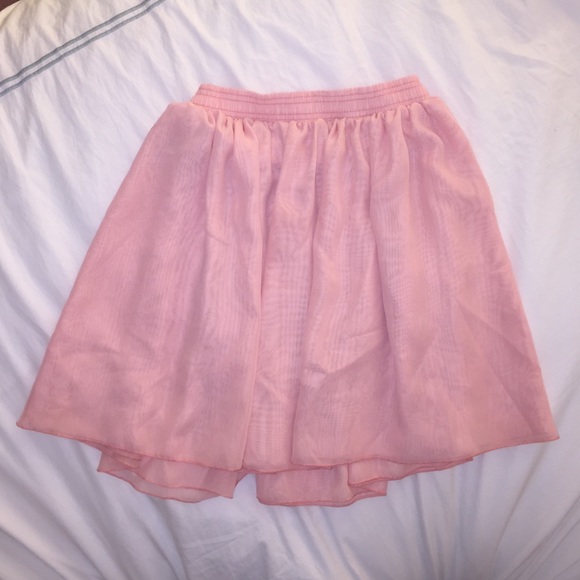 American Apparel Chiffon Pink Skirt