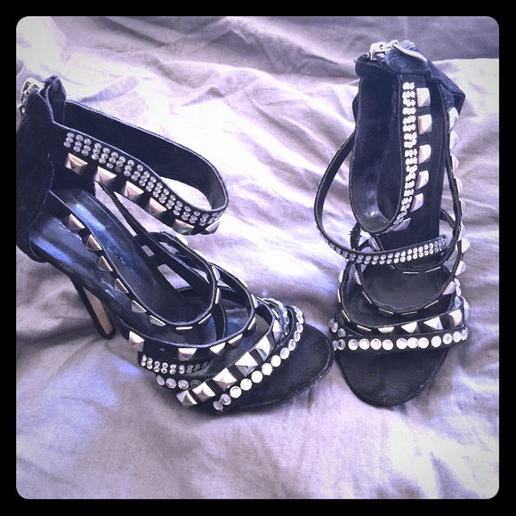 Zigi Soho black velvet Rock Stilletos