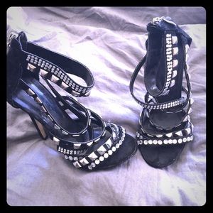 Zigi Soho black velvet Rock Stilletos