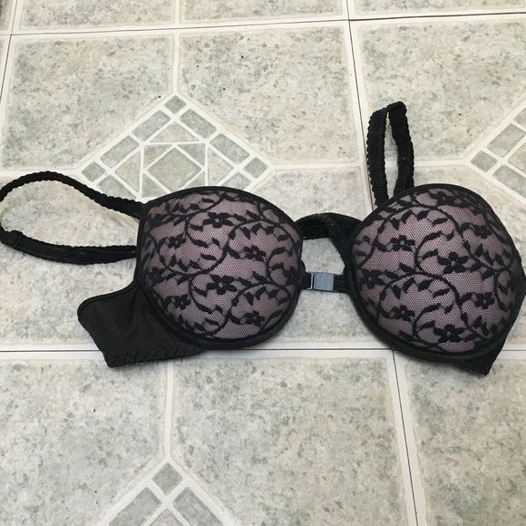 Lace front hook bra