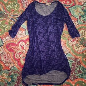 Dark blue tunic style top