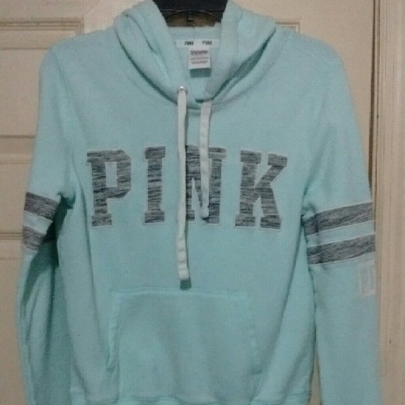 HTF Pink Blue Marled Hoodie