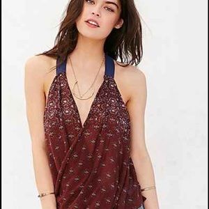 Urban Outfitters maroon low cut tank