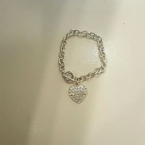 Silver Heart braclet for sheilabapat