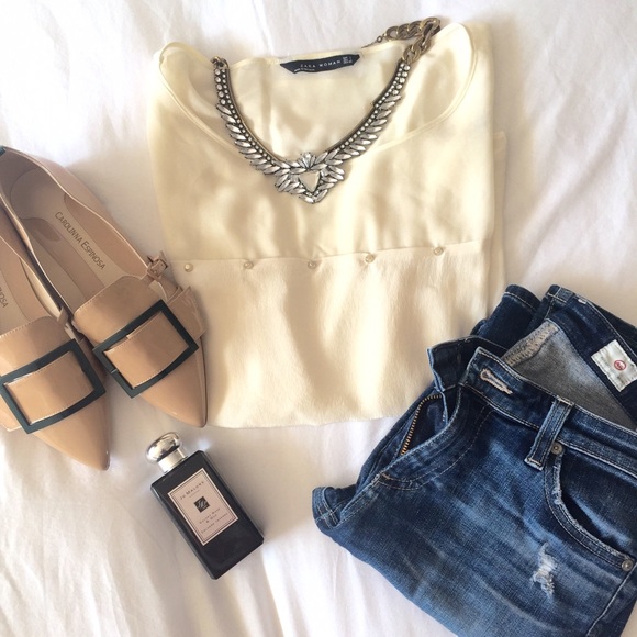 Zara top with stud detail