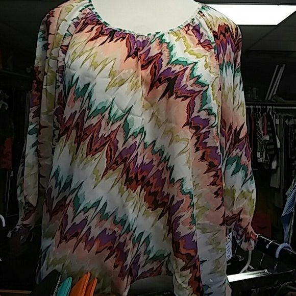 Sheer print top