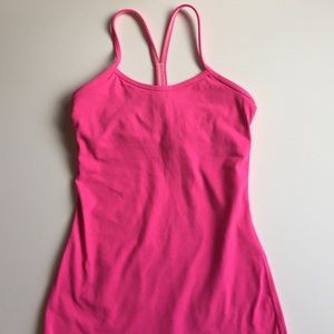 Lululemon hot pink power Y tank, size 2