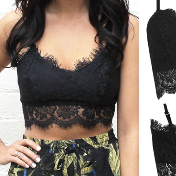 Topshop lace crop top Sz 4 - Picture 3 of 3