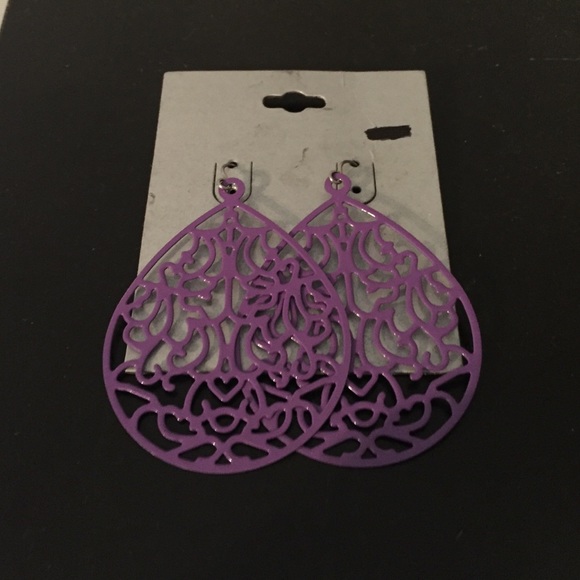 Purple Dangle Earrings