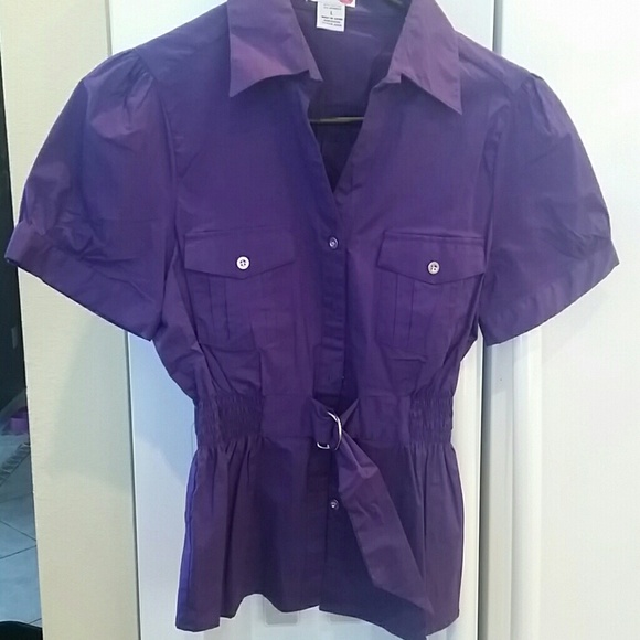 Purple Dressy/casual button down shirt. New