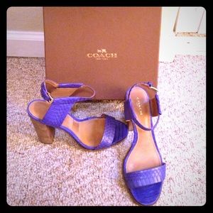 COACH Blue Strappy Sandals Sz 8