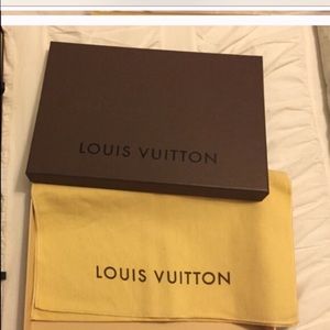 Authentic Louis Vuitton dust bag and box