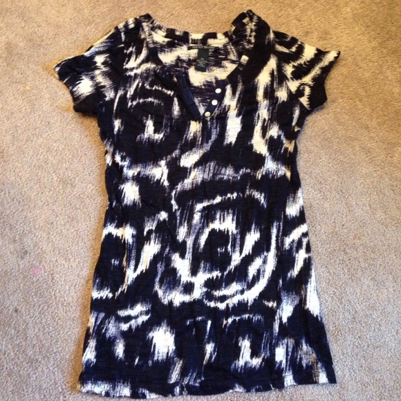 Lucky Brand abstract floral cotton t-shirt.