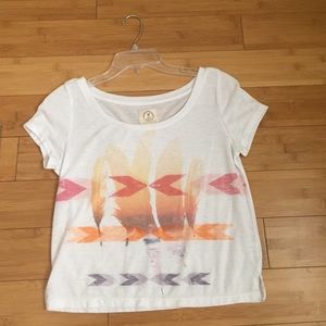 White vintage American Eagle graphic tee