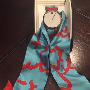 Movado ladies watch. Silk strap. Brand new