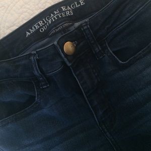American Eagle High rise dark was skinny jeans