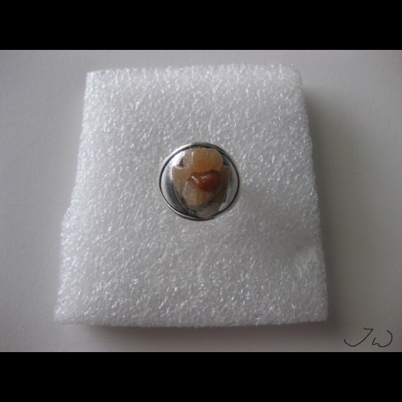 Red Aventurine chips Tibetan silver ring