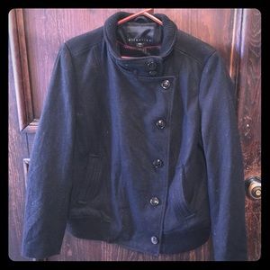 Black short pea coat